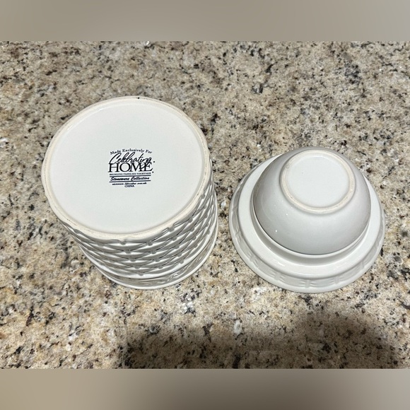 Celebrating Home Party Veranda Dip Chiller Set Stoneware Collection Basketweave - Picture 5 of 6